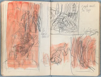 Sidor från ett album med Sketches for The Life of Our Lord Jesus Christ, sent 1880-tal (grafit & tvätt på papper)
