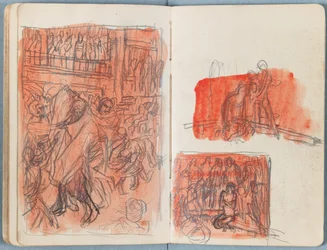 Sidor från ett album med Sketches for The Life of Our Lord Jesus Christ, sent 1880-tal (grafit och tvätt på papper)