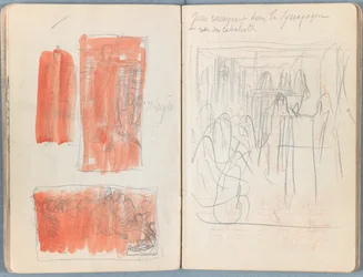 Sidor från ett album med Sketches for The Life of Our Lord Jesus Christ, sent 1880-tal (grafit och tvätt på papper)