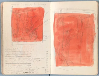 Sidor från ett album med Sketches for The Life of Our Lord Jesus Christ, sent 1880-tal (grafit och tvätt på papper)