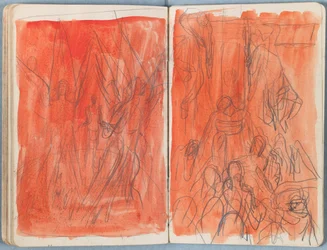 Sidor från ett album med Sketches for The Life of Our Lord Jesus Christ, sent 1880-tal (grafit och tvätt på papper)