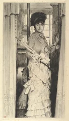 Porträtt av fröken L... eller en dörr måste antingen vara öppen eller stängd, 1876.