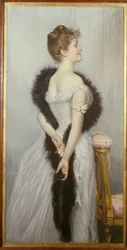 Porträtt av Vicomtesse de Montmorand, 1889