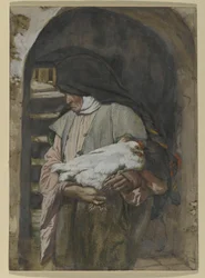 Saint Anne, illustration till The Life of Christ, c.1886-94 (wc & gouache på kartong)