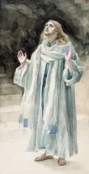 Sankt Johannes evangelisten, illustration till Kristi liv, ca 1886-94 (wc & gouache på kartong)
