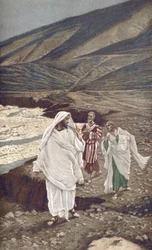 The Call of Saint Andrew and Saint John - Calling of Saint Andrew and Saint John - från "" The Life of Our Lord Jesus Christ"" - 1899 av James Tissot - Vocation of Saint John and Saint Andrew - The Life of Our Lord Jesus Christ , av Jacques Joseph