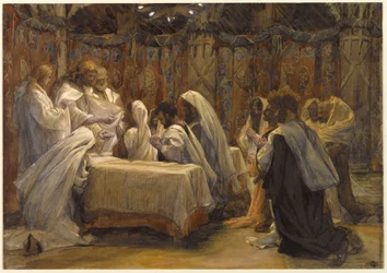 The Communion of the Apostles, illustration till The Life of Christ, c.1884-96 (wc & gouache på kartong)
