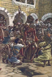 The Crown of Thorns - från "The Life of Our Lord Jesus Christ" - 1899 av James Tissot - La vie de notre seigneur Jesus Christ, av Jacques Joseph (Jacques Joseph) Tissot dit James Tissot (1836-1902)