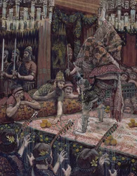 The Daughter of Herodias Dancing, illustration till The Life of Christ, c.1886-94 (wc & gouache på kartong)