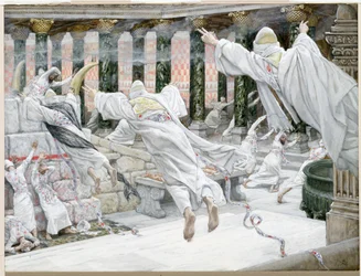 De döda uppträder i templet, illustration till The Life of Christ, c.1886-96 (gouache på kartong)