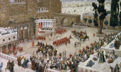 The Forum of Jerusalem as Seen From Above, illustration till The Life of Christ, c.1886-96 (gouache på kartong)