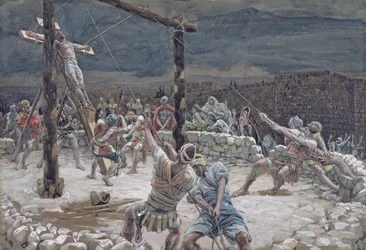 The Raising of the Cross, illustration till The Life of Christ, c.1886-94 (wc & gouache på kartong)