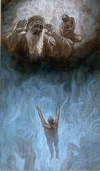 The Rich Man in Hell, illustration till The Life of Christ, c.1886-94 (wc & gouache på kartong)