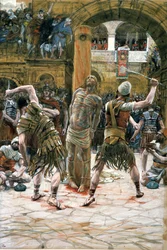 The Scourging, illustration till The Life of Christ, c.1884-96 (wc & gouache på kartong)