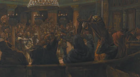 The Torn Cloak - Jesus Condemned to Death by the Jews, illustration från The Life of Our Lord Jesus Christ, 1886-94 (wc över grafit på papper)