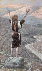 Rösten i öknen, illustration till The Life of Christ, ca 1886-96 (gouache på kartong)