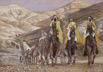 The Wise Men Journeying to Betlehem, illustration till The Life of Christ, c.1886-94 (gouache på kartong)