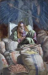 Du dåre, i natt skall din själ krävas av dig, illustration till The Life of Christ, c.1886-94 (wc & gouache på kartong)