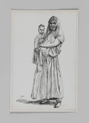 Kvinna från Geba, Samaria, illustration från Vår Herre Jesu Kristi liv