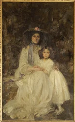 Lady Dickson-Poynder och hennes dotter Joan, ca 1905