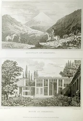 Berg och hus vid Demavend, 1818
