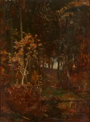 En skogsstig (olja ombord)