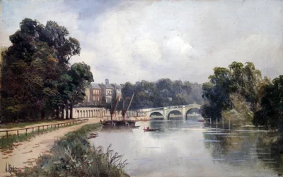 Cholmondeley Walk, med utsikt mot Richmond Bridge