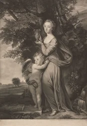 Miss Frances Greville och hennes bror som "Hebe" och "Cupid"