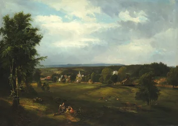 Byscen nära Albany, New York, 1850.