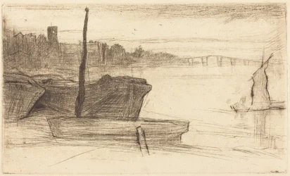Chelsea Bridge och kyrka