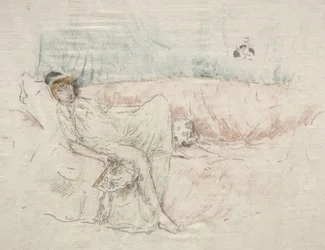 Draperad figur i liggande ställning