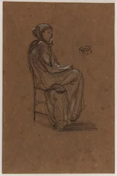 Kvinnlig figur, sittande