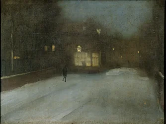 Grått och guld - Snö i Chelsea
