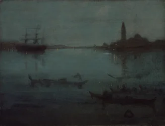 Nocturne i blått och silver: lagunen, Venedig