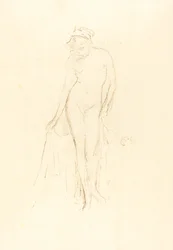 Nakenmodell, stående