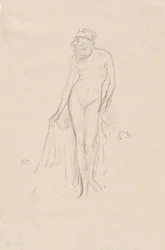 Nakenmodell, stående