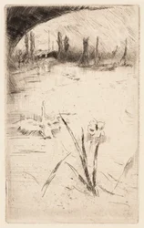 Skiss efter Cecil Lawsons "Swan and Iris"
