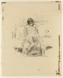 Den draperade figuren, sittande