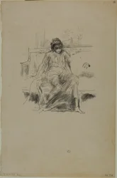 Den draperade figuren, sittande