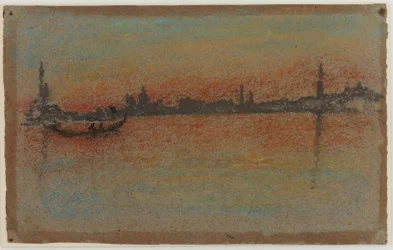 Venedig: Solnedgång vid hamnen