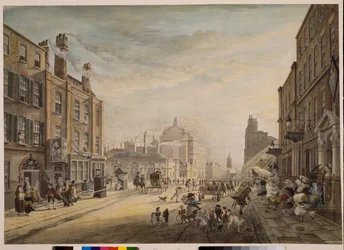 Utsikt mot Hanover Square Visar Holles Street, London, 1773-1791