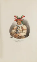 CAA-TAA-KE MUNG-GA eller den spräckliga loonen, en Miami-hövding, från The Aboriginal Portfolio