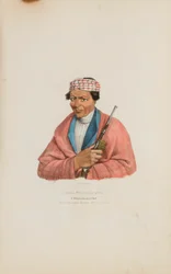 CAN-NO-SA-QUA; En hövding från Pottowattomie, från The Aboriginal Portfolio
