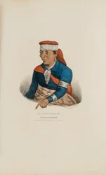 KEE-O-TUCK-KEE; En hövding från Pottowattomie, från The Aboriginal Portfolio