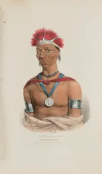 MAUCK-COOMAUN; En hyllad Iowayhövding, från The Aboriginal Portfolio