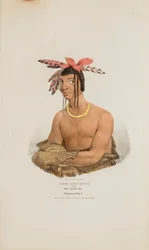 MISH-SHA-QUAT eller Den klara himlen; En Chippewayhövding, från The Aboriginal Portfolio