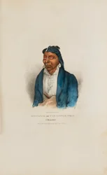 MO-WAN-ZA eller Den lilla vargen; en Miami-hövding, från The Aboriginal Portfolio