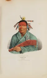 WAA-TOP-E-NOT eller Örnens säng; En rävhövding, från The Aboriginal Portfolio