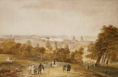 En utsikt över London från Greenwich,