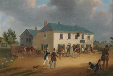Utanför Pike and Anchor Inn i Ponders End, Middlesex